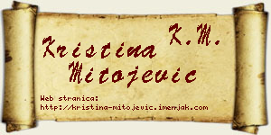 Kristina Mitojević vizit kartica